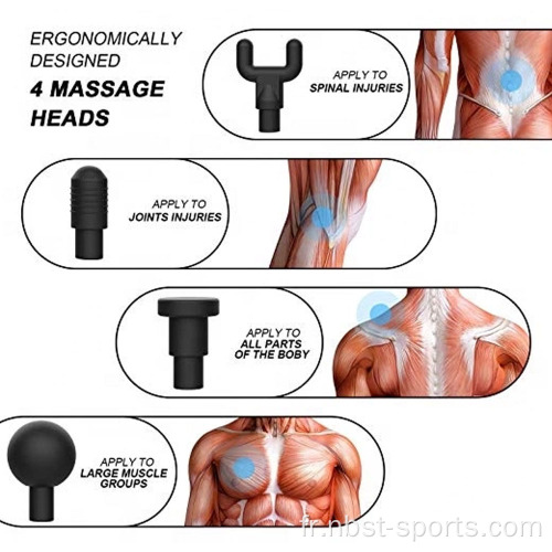 Vibromasseurs musculaires de tissus portables de fitness portables personnalisés